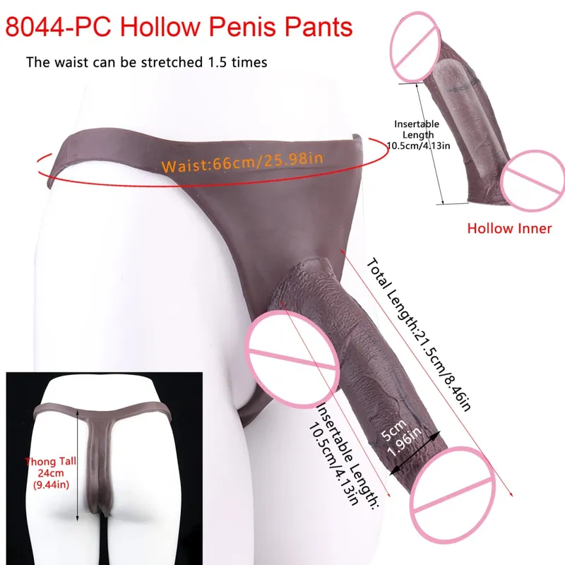Duże, puste spodnie silikonowe typu Dildo Premium, nadające się do noszenia, hiperrealistyczne, wkładane nakładki na penisa, intymne zabawki do noszenia dla dorosłych — image 34