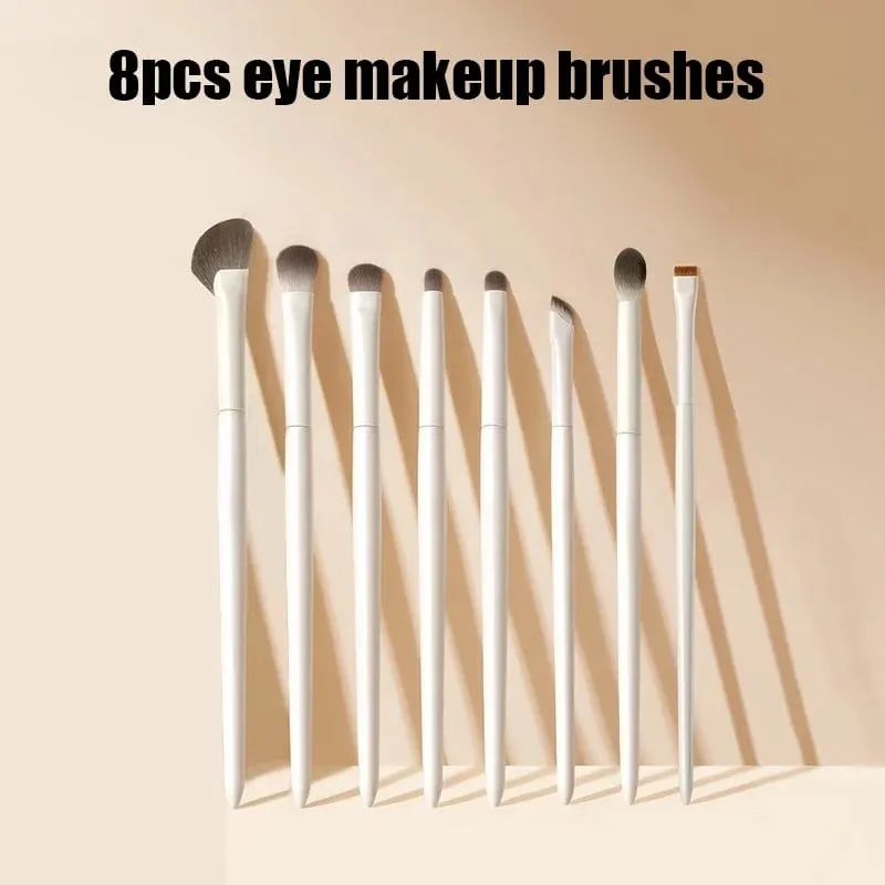 Conjunto de pincéis de maquiagem natural para olhos, 5/6/peças, detalhe, pincel de maquiagem, branco, ultra macio, sombra, delineador, ferramenta de maquiagem — image 9