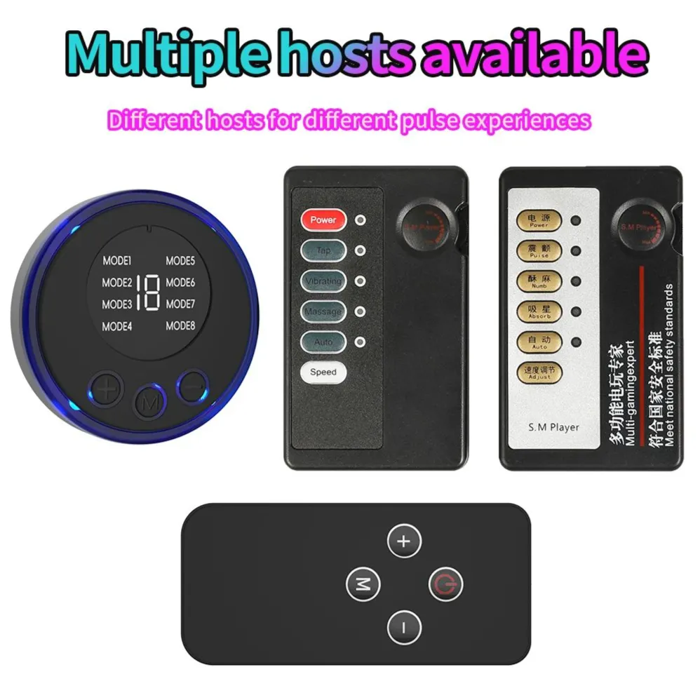 Fibres conductrices de choc électrique, anneau de pénis, extension de thérapie, Massage e-stim, Kit de produits sexuels BDSM Gay pour hommes, Masturbation — image 5