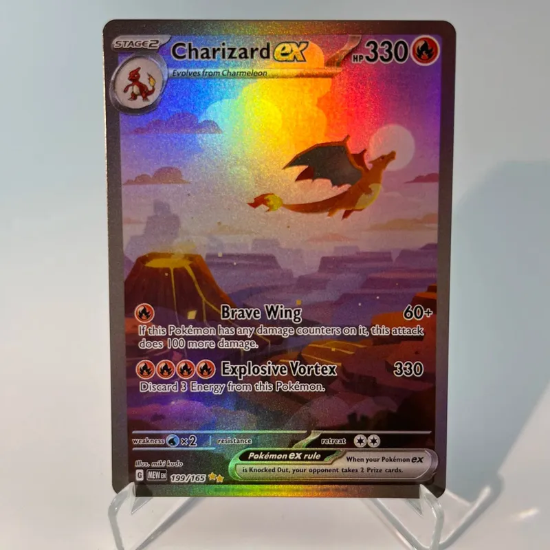 Pokémon 151 PKM Cards PTCG3-D Bulbasaur Squirt Rainbow Gengar ex Holographic Ex GX Rare Collection Battle Toys Hadiah untuk Hobi — image 23