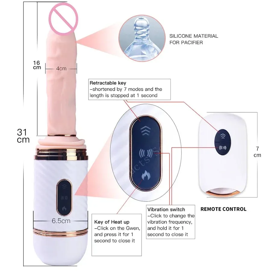 Draadloze Afstandsbediening Automatische Masturbatie Pompen Pistool Sex Machine Telescopische Dildo Vibrators voor Vrouwen Speeltjes voor Vrouwen — image 6