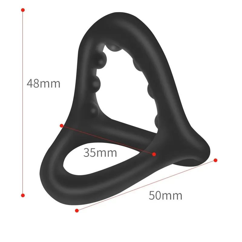 Anello per pene in silicone super morbido Ritardo eiaculazione Palla Scroto Barella Triplo anello per pene Cockring BDSM Giocattoli del sesso per gli uomini — image 15