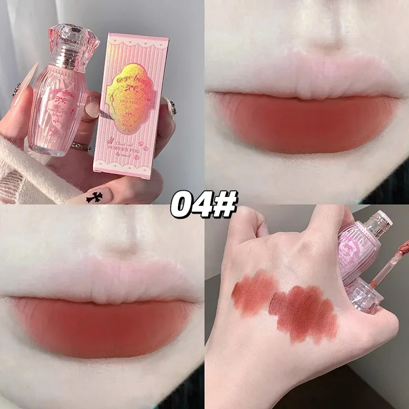 Gegebear prášek na rty bahenní matné rty s nízkou sytostí bílá rtěnka přirozená barva bez kelímku dlouhotrvající make-up bez vyblednutí