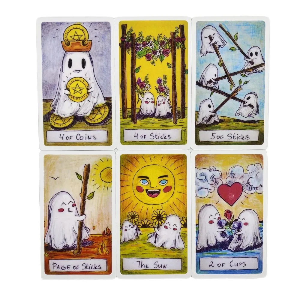 Roztomilý Ghost Tarot Deck Toy 78ks Tarot Deck Oracle Card Divination Birthday Party Entertainment desková hra — image 6