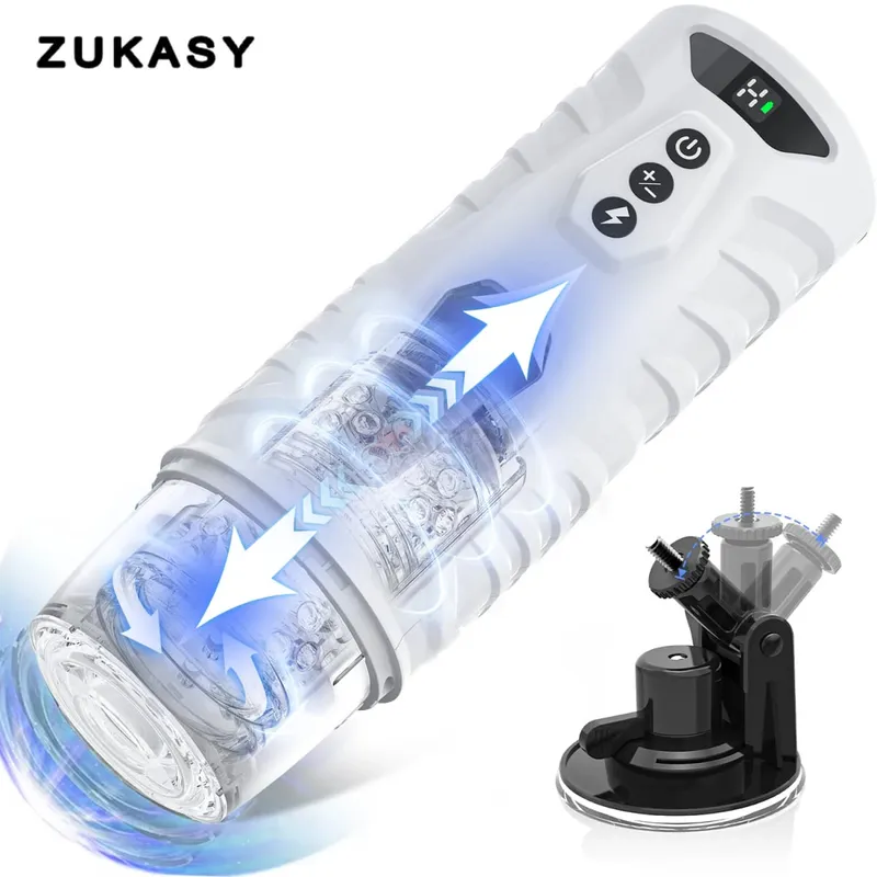 Teleskopischer männlicher Masturbator, automatischer Mastubator-Cup für Männer, 7 Schub-Rotationsmodi, Penispumpe, Kolben, Blowjob, Sexmaschine — image 11