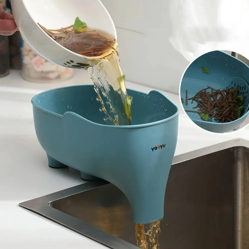 Panier de vidange en forme d'éléphant pour évier, panier de lavage de fruits et légumes, égouttoir suspendu, accessoires de rangement de cuisine polyvalents — image 2