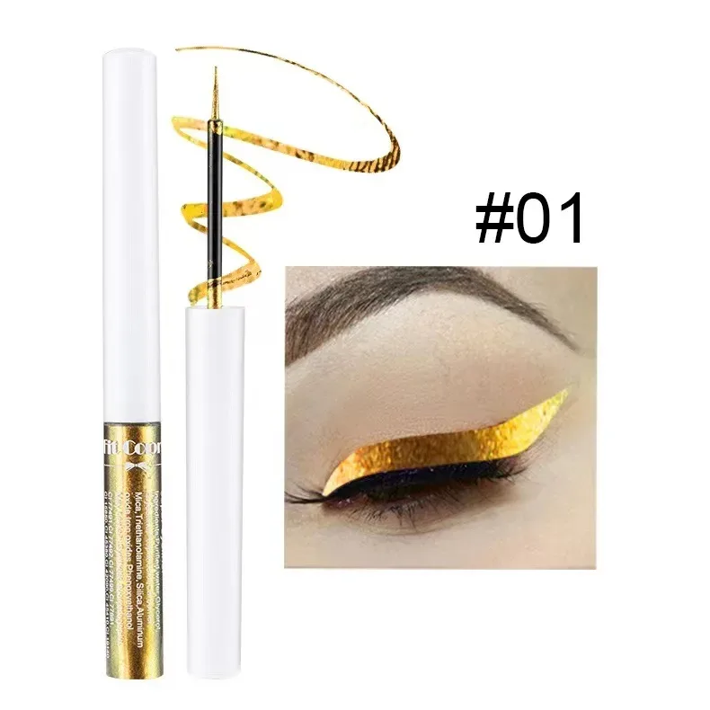 6 Farben Golden Chameleon Flüssig-Eyeliner-Set, wasserfest, langlebig, Diamant-Glitzer, metallischer Eyeliner, glänzende Make-up-Kosmetik — image 13