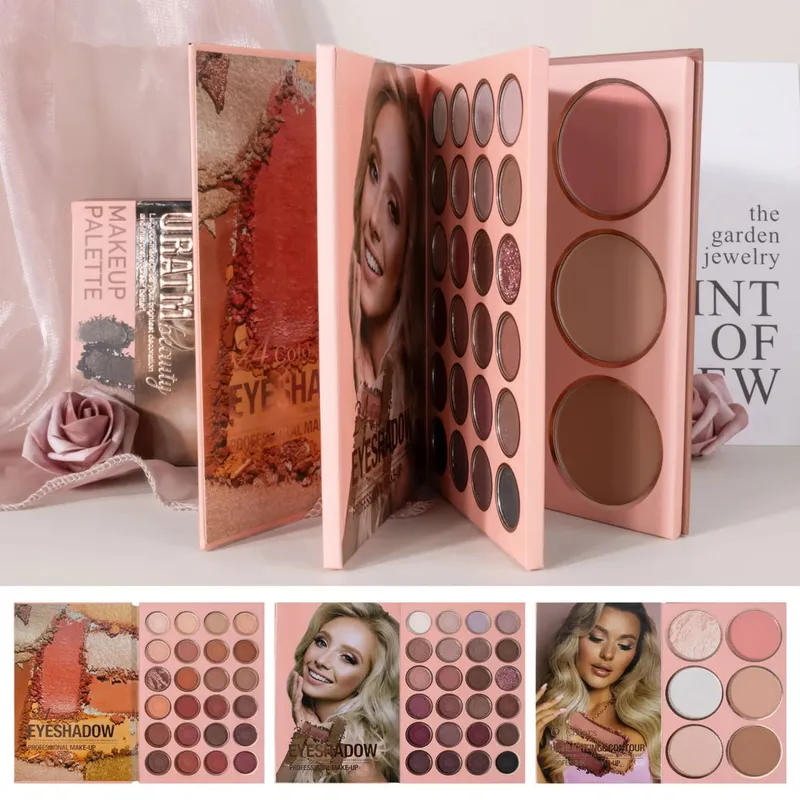 54 สี Professional แต่งหน้า Palette Book เครื่องสำอาง Palette Matte Pearlescent Blush Highlight Contouring เครื่องสำอาง All-in-one — image 6