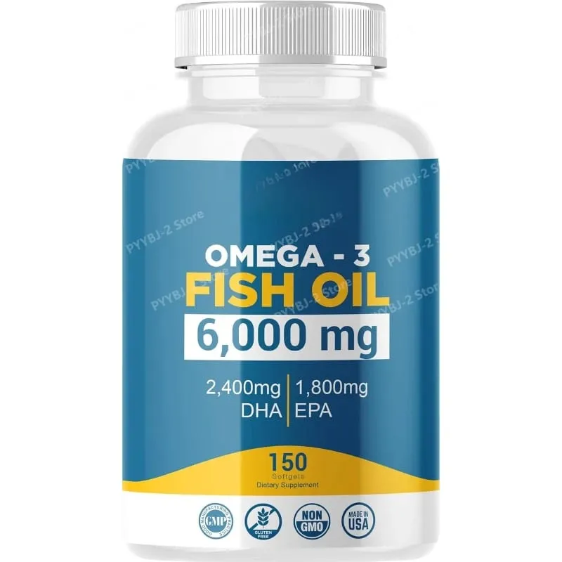 Omega-3 Olio di pesce 6000 mg Capsule molli Alto DHA Formula EPA 2400 mg DHA 1800 mg EPA Non OGM 150 capsule Cuore Cervello Supporto nutrizionale — image 8