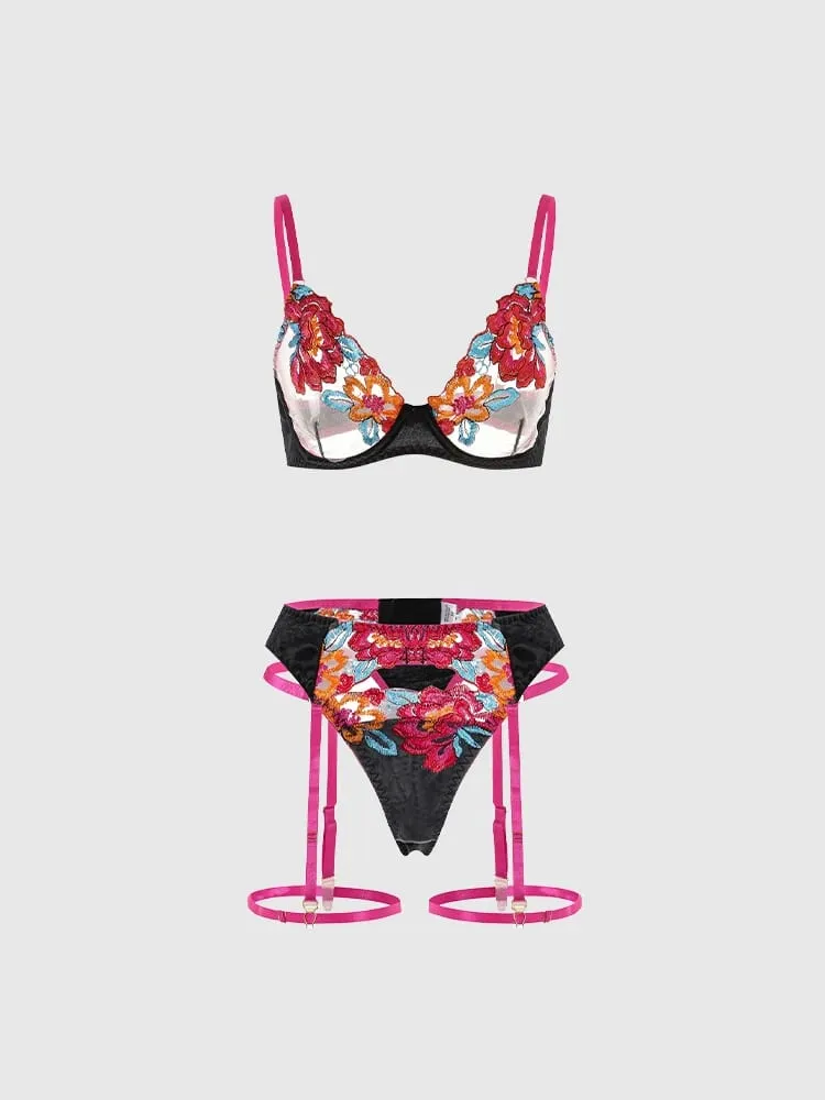 I reggiseni ricamati da donna sono disponibili in set di reggiseni con ferretto — image 1