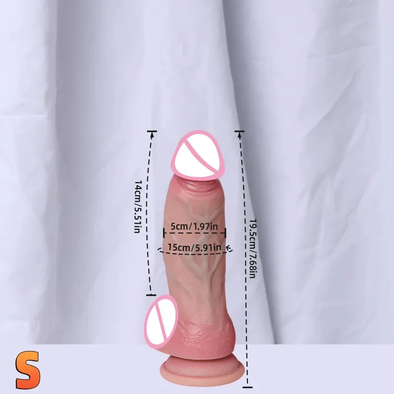 Neuer realistischer weicher Doppel-Silikon-Großdildo, 2 Farben, Penis, 3 Größen, vaginale Masturbation, Saugnapf, Schwanz, Frau, Analsex-Spielzeug