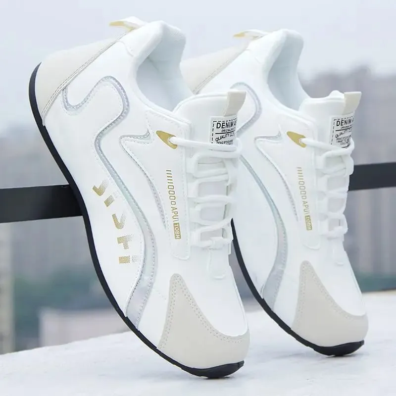 Autumn New Leather Men Shoes breathable solid color shoes Trendy anti slip shoes Waterproof travel casual sneakers Zapatos — image 2
