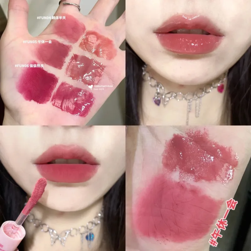 더블 헤드 리퀴드 립스틱 모이스춰 라이징 립 글레이즈 롱 라스팅 매트 립 머드 2 In 1 립글로스 방수 립 화장품 — image 5
