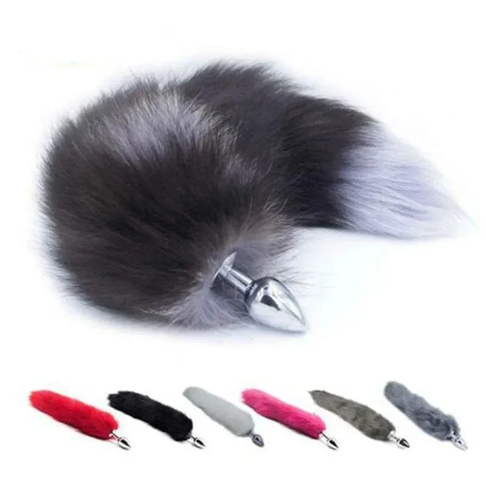 Sexy Fox Tail Anal Plug Erotic Accessory Stainles Steel Anal Plug For Women Adult Sex Toys Butt Plug Cosplay Couples Adult Games — image 1