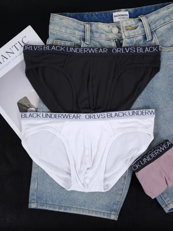 3PCS Men's ORLVS Triangle Briefs Low Rise Soft Breathable Stretch Cotton Underwear — image 6