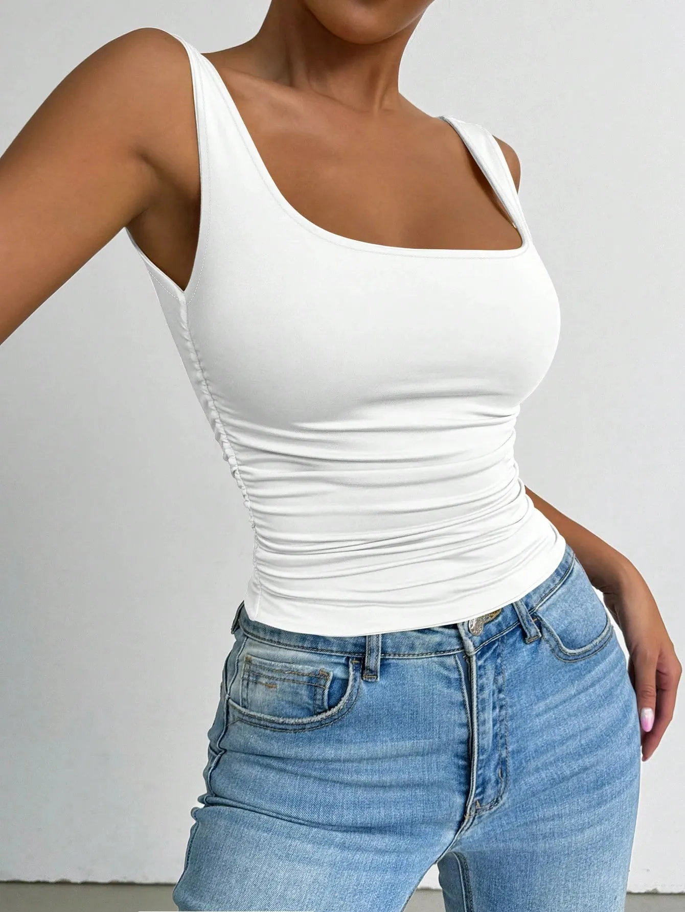New Fashion Women's Slim Fit Versatile Solid Color Vest — image 7