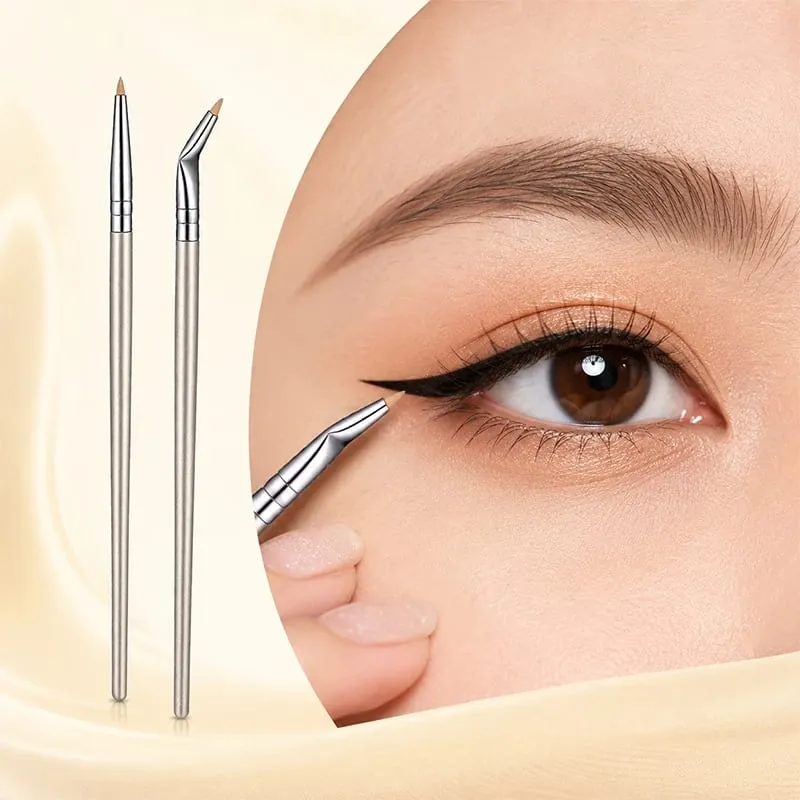 7 ชิ้น Professional Eye ชุดแปรงแต่งหน้า Bent Angled Eyeliner & คอนซีลเลอร์แปรง Under Eye Aegyo Sal Tear Trough Shadow เครื่องมือ — image 1