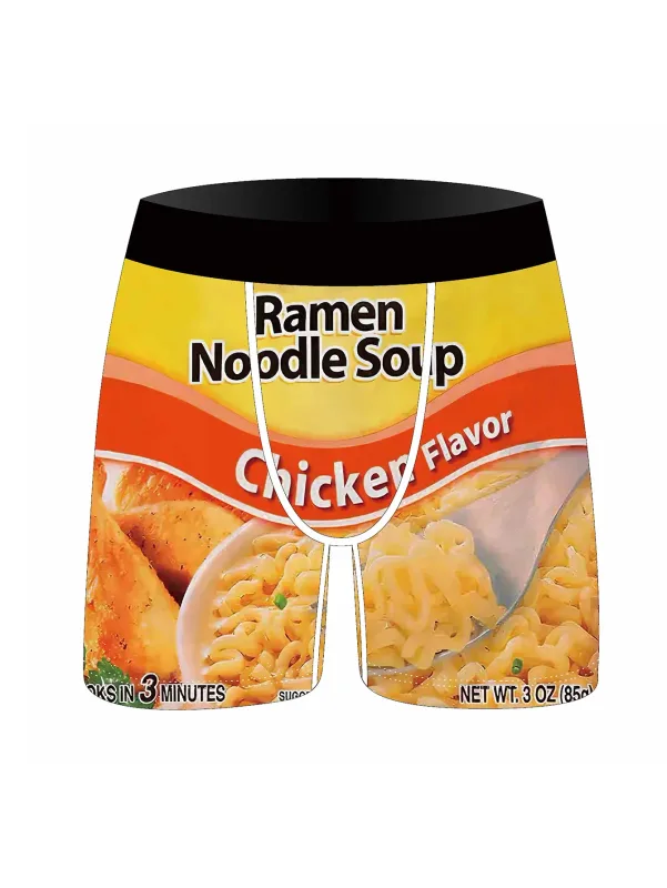 3 pezzi di spuntino casuale con stampa di cartoni animati, slip da uomo, seta ghiacciata, biancheria intima da uomo traspirante e ad asciugatura rapida — image 6