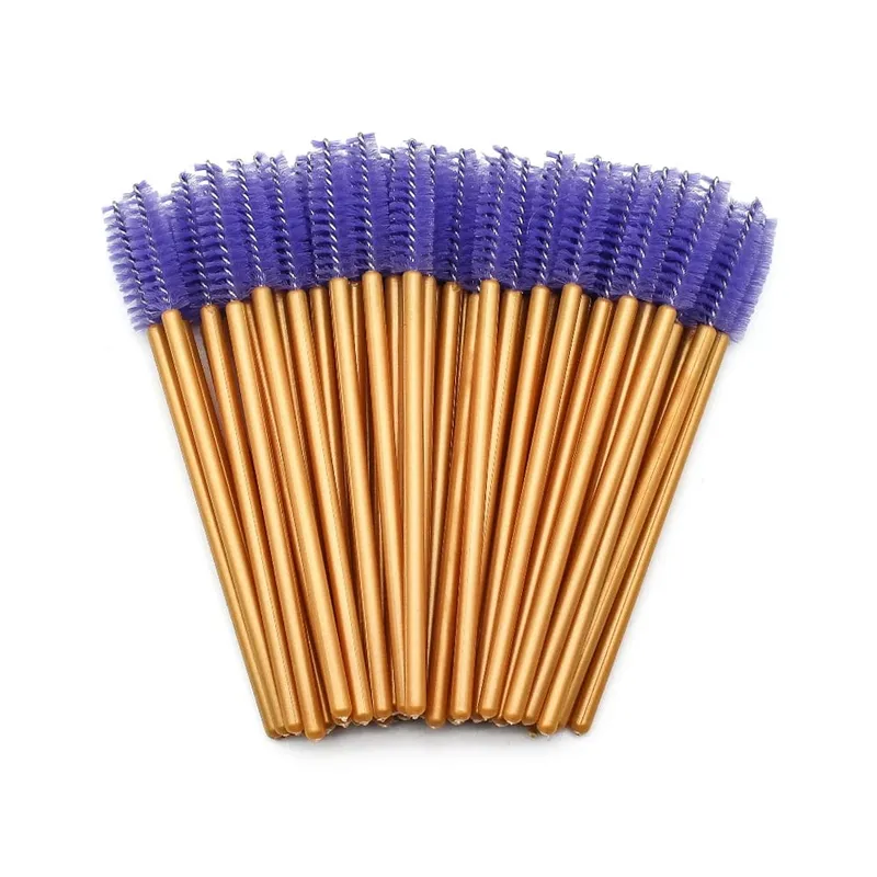 50Pcs Einweg Wimpern Make-Up Pinsel Mascara Zauberstäbe Gold Mini Wimpern Pinsel Kurze Augenbrauen Kamm Wimpern Verlängerung Werkzeug — image 13