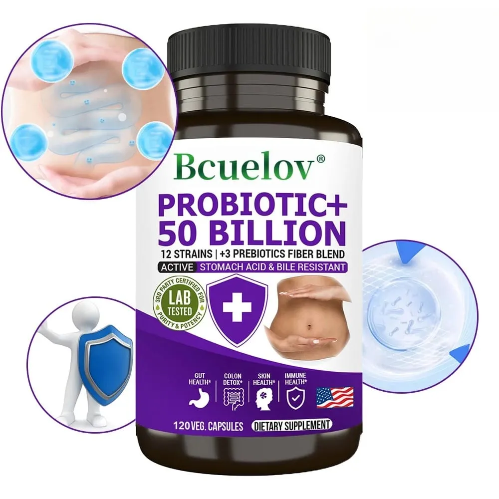 Probiotics + Prebiotics - Improve Digestion & Immunity Relieves Constipation Colon Detox Support Intestinal Health Supplement — image 2