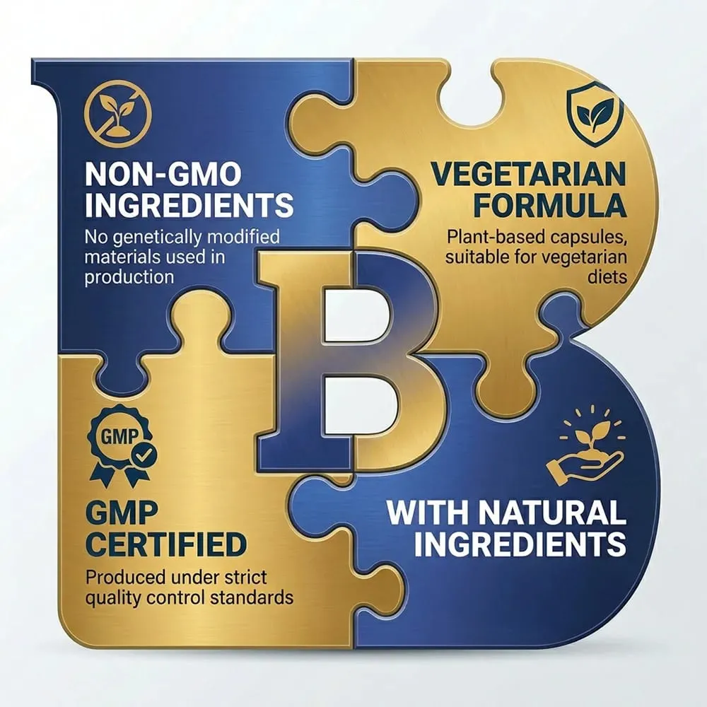 Le capsule del complesso di vitamina B alleviano lo stress, il metabolismo energetico, il sistema nervoso e il benessere immunitario, supportano le capsule vegetali — image 5
