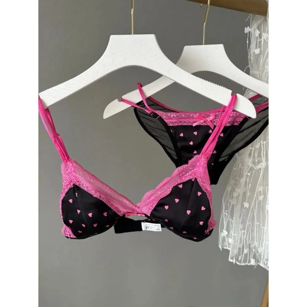 Sujetador الثلاثي encaje satén estilo francés sin varillas transpirable realce Lateral para busto pequeño lencería femenina — image 3