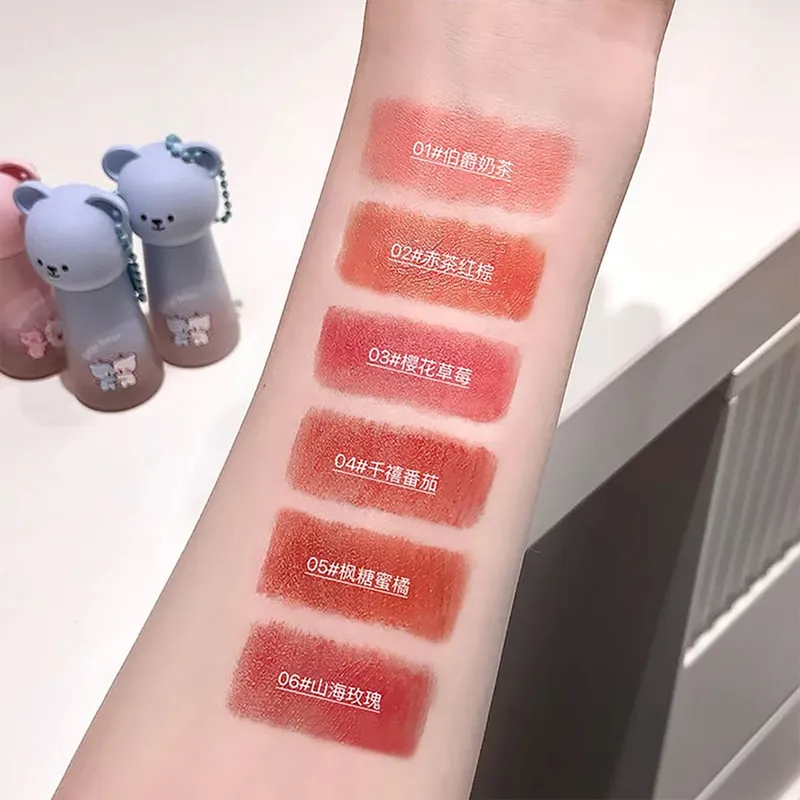 Ensemble de 3 rouges à lèvres en velours mat, tenue longue durée, résistant aux taches, ne sèche pas, coffret cadeau exquis pour femmes et filles — image 3