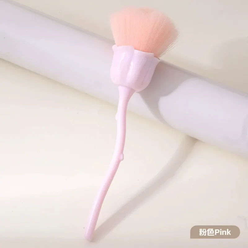 Rose Blomst Form Makeup Børste Rund Makeup Løse Pulver Børster Manicure Neglepolering Støvfjernelse Børste Skønhed Make Up Værktøj — image 8