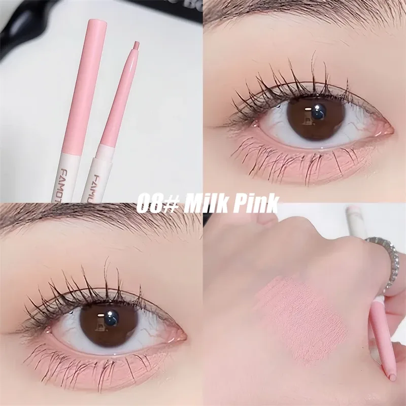1 unidad de delineador de ojos de gusano de seda, pluma de Gel suave, delineador de ojos mate de larga duración, lápiz de Gel delineador de ojos impermeable, maquillaje coreano de secado rápido — image 15