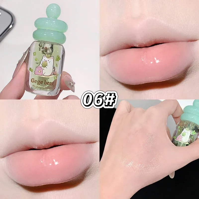 Cura delle labbra Essenza vegetale Gloss trasparente Olio per labbra Plump Idratante Balsamo per le labbra Esfoliante Sapore di frutta Lucidalabbra Cosmetici di bellezza — image 9