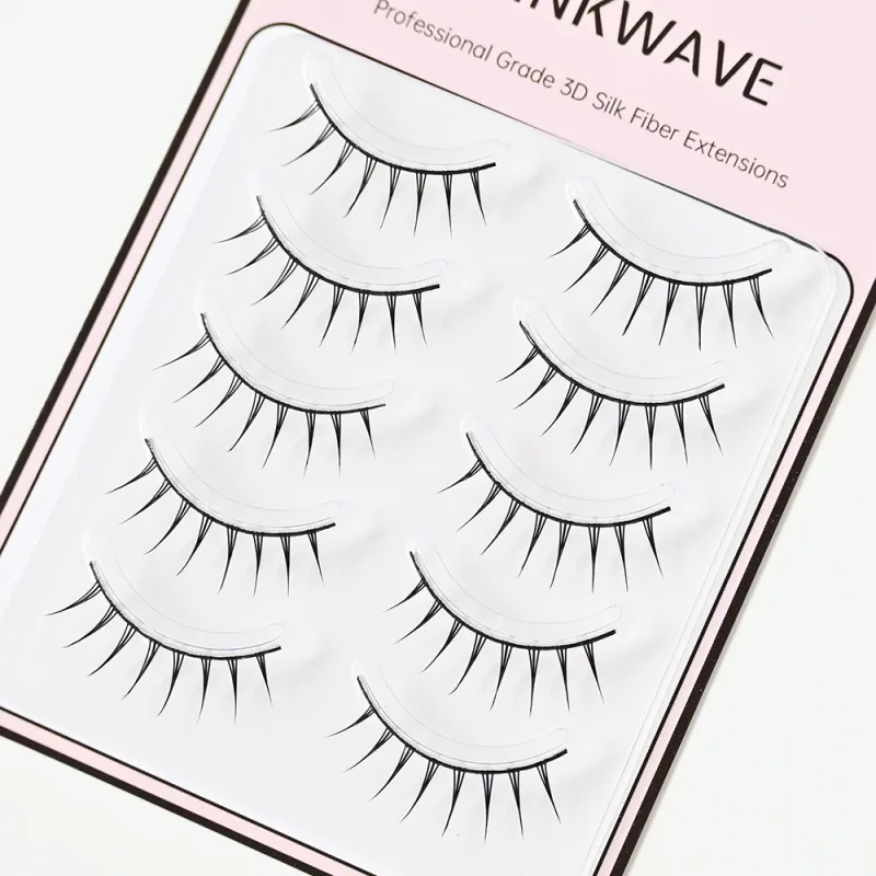 U-shaped False Eyelashes K-Pop Idol Lashes Zhang Yuanying Inspired Comic Eye Lashes Natural Wispy Lash Extension — image 10