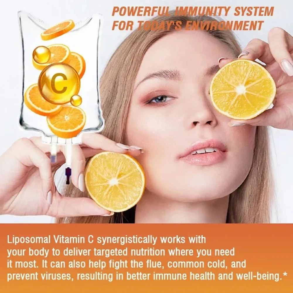 Natural Liposomal Vitamin C - Immune System & Collagen Booster High Absorption Skin Vitamins Vegeterian Vegan Non-GMO — image 6
