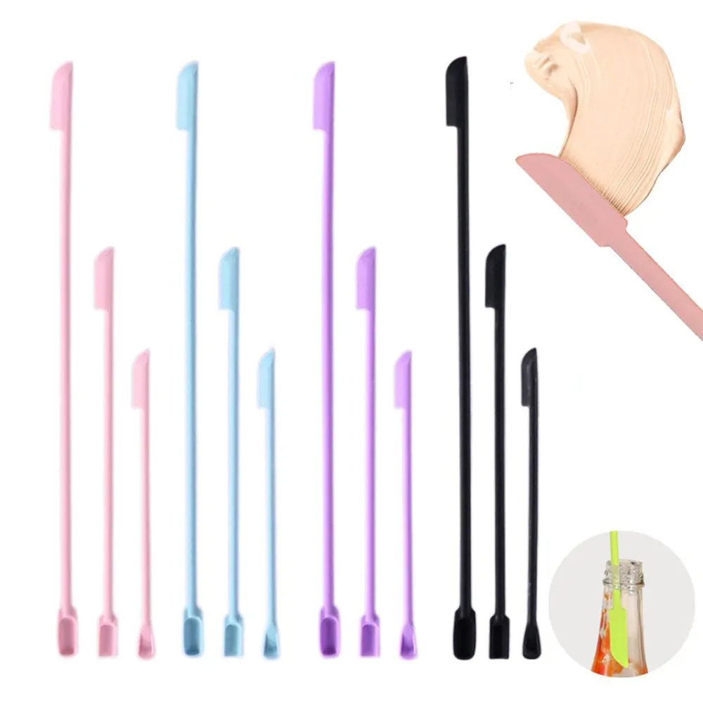 3 unids/set crema última gota cepillo para mascarilla facial herramientas de belleza espátula de silicona raspador de botella profunda brochas de maquillaje cuchara cosmética — image 3