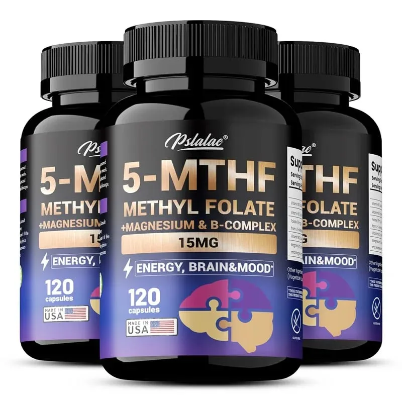 مكمل 5-MTHF ميثيلفولات - دعم طاقة الدماغ والمزاج يعزز تركيز الذاكرة والوضوح ويعزز الوظيفة الإدراكية — image 11