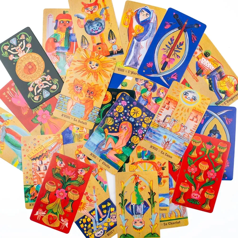 Pipspeak Tarot 10.3*6cm A Delightful 78-card Marseille-style Deck Embrace The Whimsical World of Pip Reading — image 6