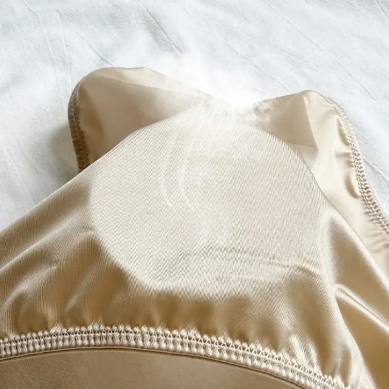 Bequeme U-Pouch-Unterwäsche für Herren mit niedriger Taille, atmungsaktiv, nahtlos, Satin-Seiden-Slip, schmaler Gürtel, Dessous, Eisseiden-Höschen, Sport — image 7