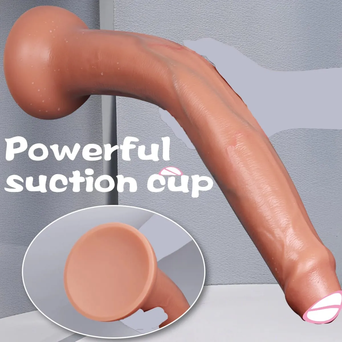 Super ยาวสมจริง Dildos Butt Plug ซิลิโคนอวัยวะเพศชายผู้ใหญ่อุปกรณ์ดูดคัพเพศของเล่นสำหรับชายหญิงช่องคลอด Anal นวด — image 4