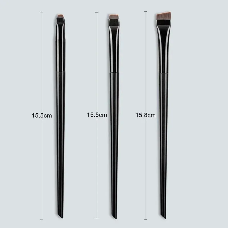 Klinge Eyeliner Pinsel Augenbrauen Pinsel Tragbare Flache Fein Eye Liner Brauen Kontur Make-Up Pinsel Kosmetische Schönheit Make-Up Werkzeug 3 teile/satz — image 5