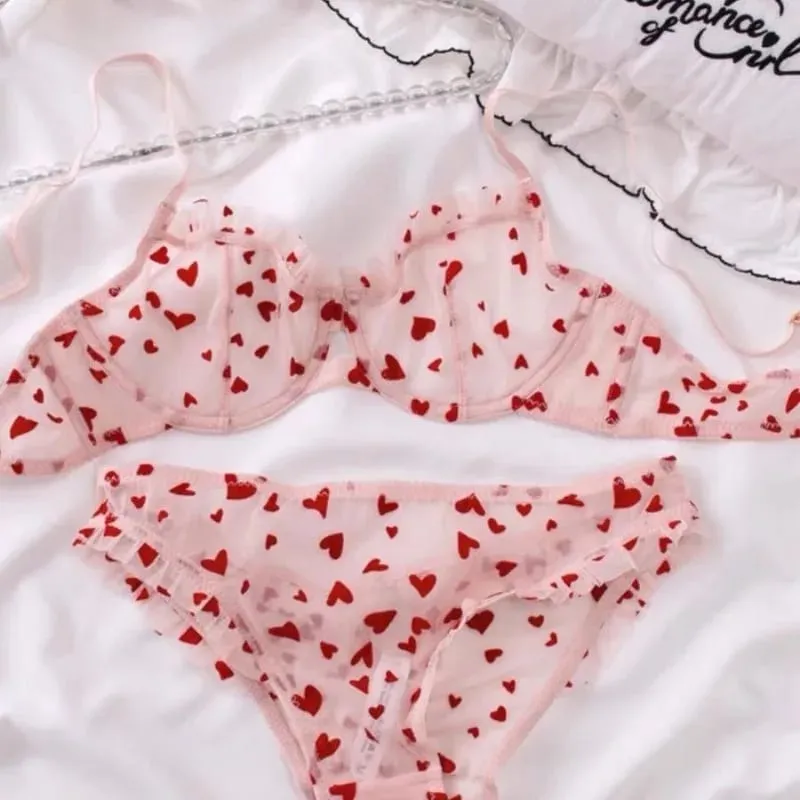 ภาษาฝรั่งเศสคำ Sensual ลูกไม้ Bralette ชุดคอลึก V สำหรับ Cleavage สนับสนุนสำหรับหน้าอกขนาดใหญ่ & Push Up Effect ชุดชั้นในชุด S-XL — image 1