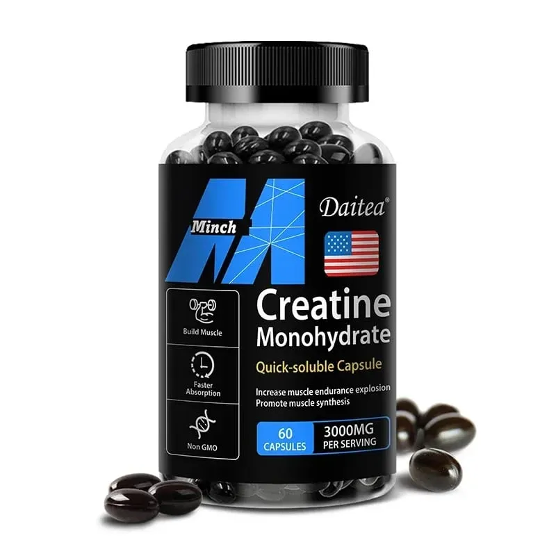 Daitea Creatine 3000 mg Monohydrate - Kekuatan Prestasi Otot Suplemen Pemakanan Dewasa Mesra Keto — image 8
