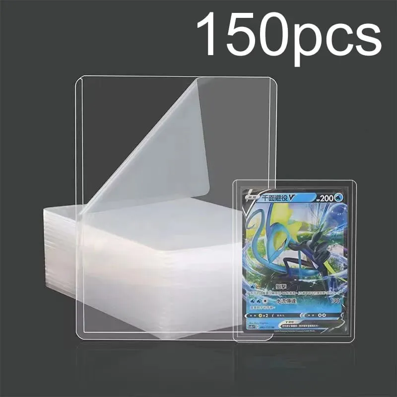 Manchons de cartes en Film de protection rigide, 25 à 150 pièces, support anti-rayures, protecteur adapté aux cartes de sport de baseball YuGiOh Pokemon, jouet — image 11