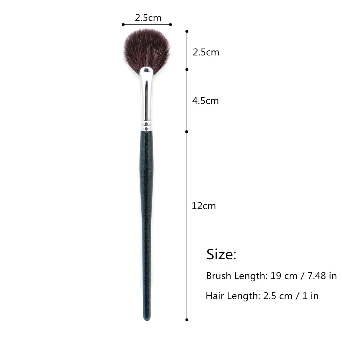 Fan Highlighter Brushes Makeup Top Goat Hair High Quality Blender Make Up Brush — image 2