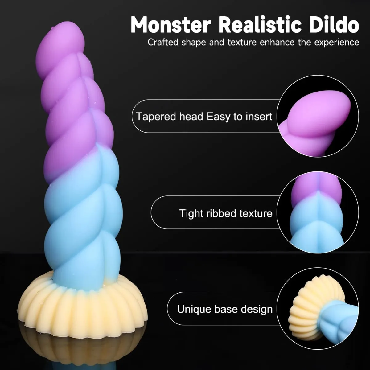แฟนตาซี Anal Plug Dildos ต่อมลูกหมาก Clit G-Point Stimualor ช่องคลอดนวด Butt Plug ซิลิโคนผู้ใหญ่ของเล่นสำหรับสตรีและผู้ชาย — image 4
