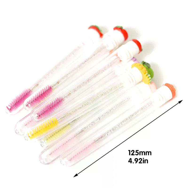 10 ชิ้น/เซ็ตคอลเลกชันผลไม้แปรงมาสคาร่าReusable LashแปรงหลอดSpoolies Lash ExtensionแปรงApplicatorsแต่งหน้าเครื่องมือ — image 6