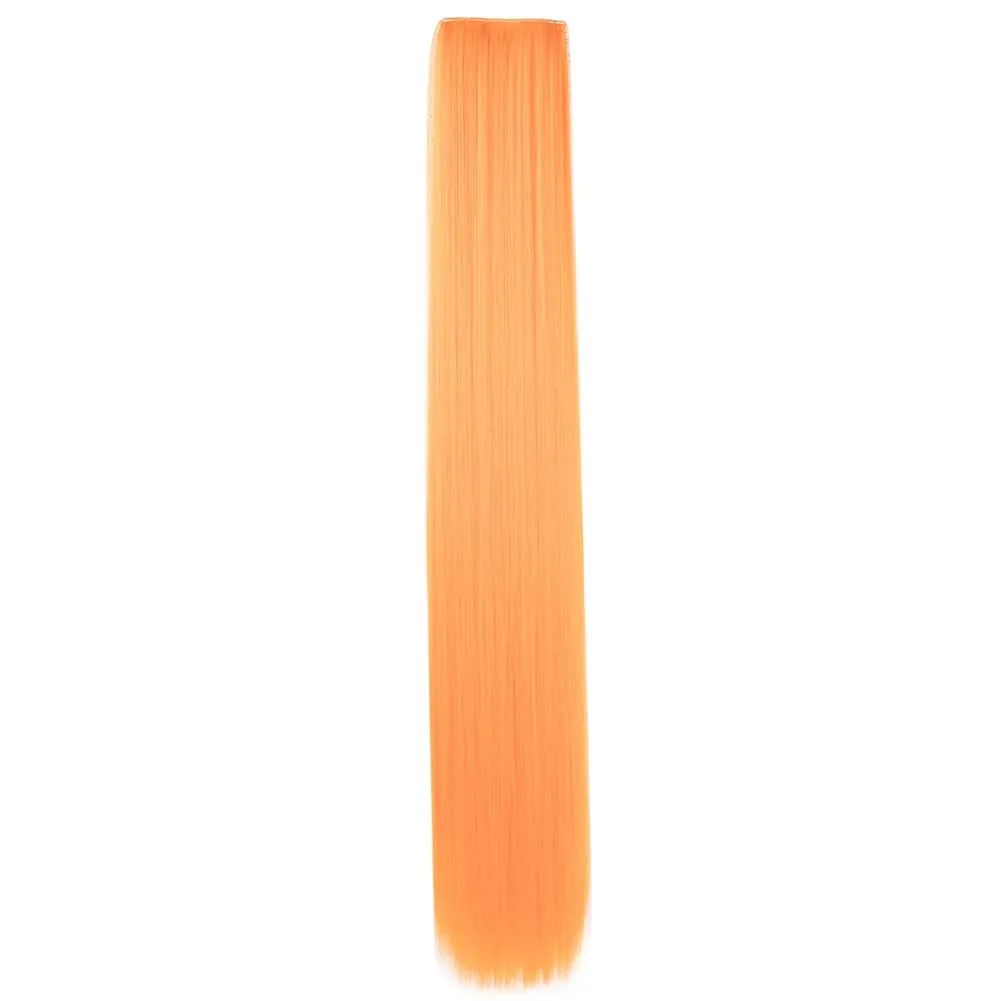Clip in Hair Extensions Colored Party Highlights 30 inches Multi-colors Straight Hair Synthetic Hairpieces — image 9