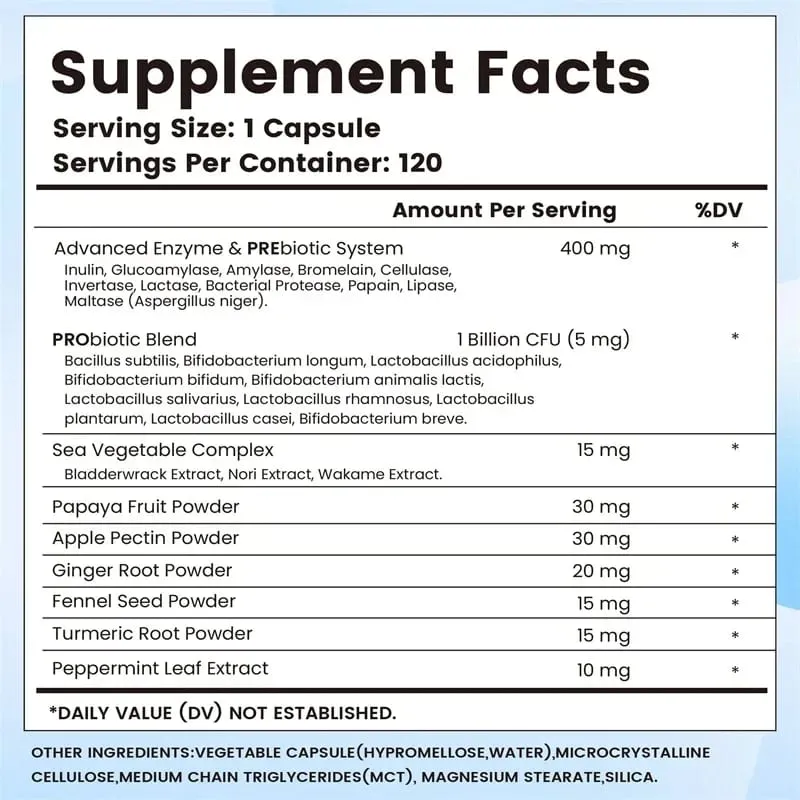 Digestive Enzymes Supplement - Digestion and Intestinal Health for Adults Men and Women Promotes Nutrient Absorption — image 3