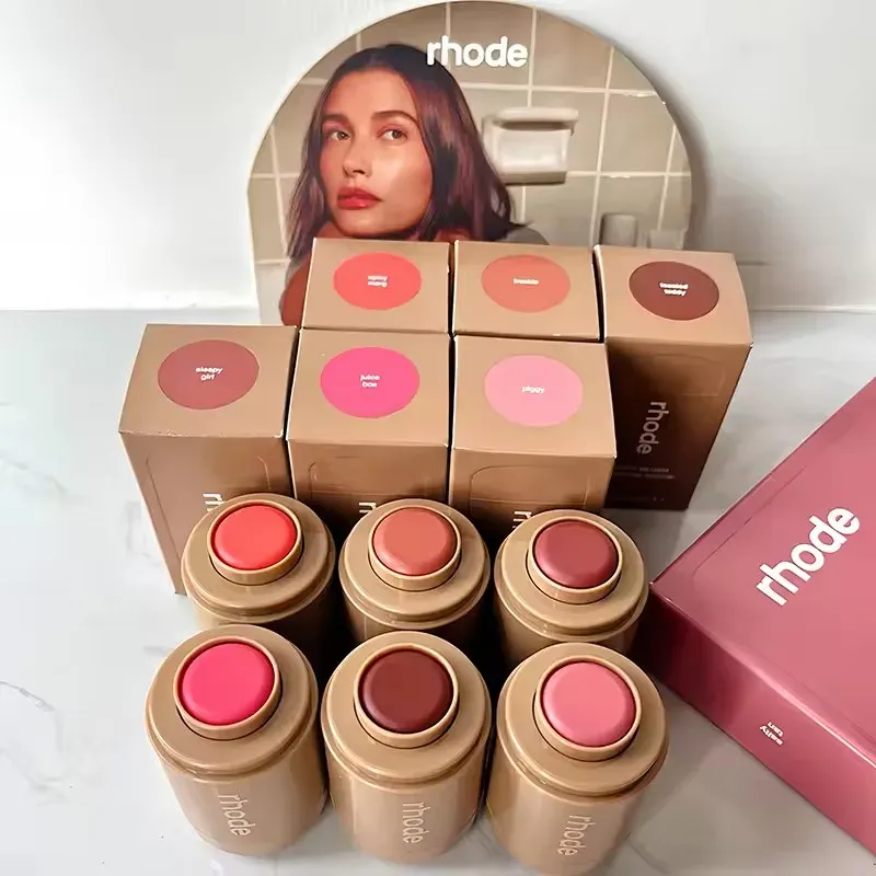 INS Pocket Powder Blusher Stick Lip Cheek Hydrating Stick Natural Rouge Powder Blusher Cream Gincu Pipi Cawan Teh Warna Gula-gula — image 1