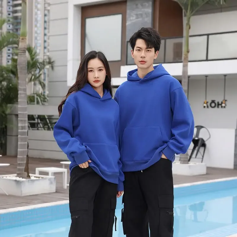 480GSMฤดูหนาวผู้ชายผ้าฝ้าย100% ขนาดใหญ่Hoodiesไม่มีลำลองStreetwearสปอร์ตHooded Sweatshirts HeavyขนแกะPullovers — image 6
