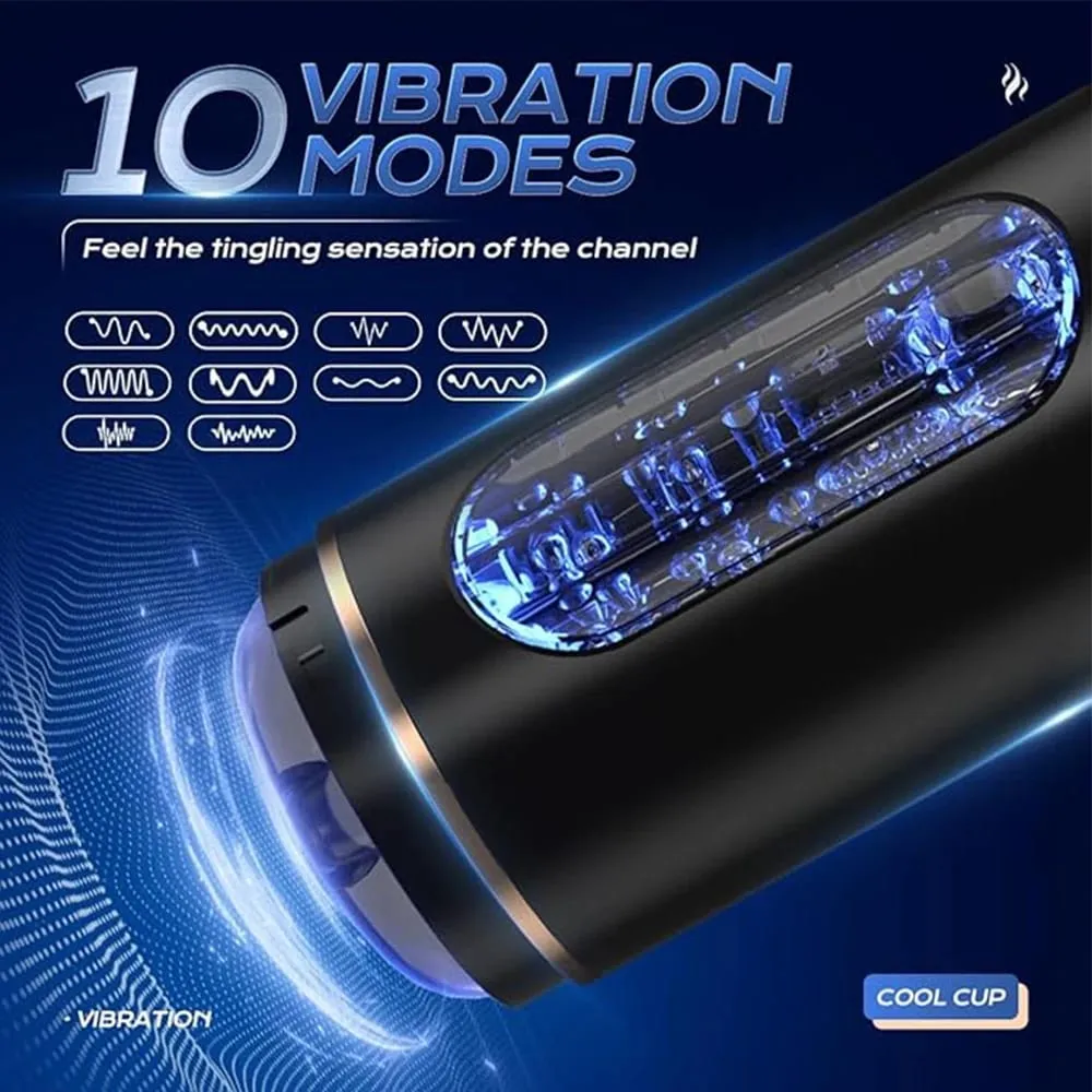 10 frequenze di vibrazione maschile tazza di masturbazione voce intelligente interattivo tazza di aereo dispositivo di esercizio del pene prodotti del sesso per adulti — image 2
