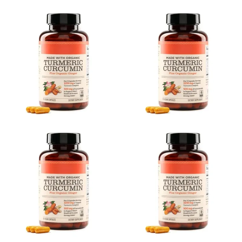 Veganské kapsle Kurkuma Curcumin Plus vyrobené s organickým zázvorem podporuje zdraví kloubů a zdraví srdce Kapsle bez GMO 90 — image 10